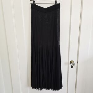 Sheer Black Maxi Skirt